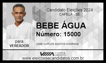 Candidato BEBE ÁGUA 2024 - CAPELA - Eleições