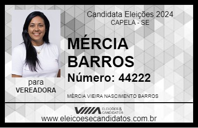 Candidato MÉRCIA BARROS 2024 - CAPELA - Eleições