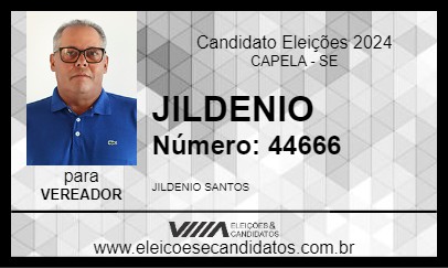 Candidato JILDENIO 2024 - CAPELA - Eleições