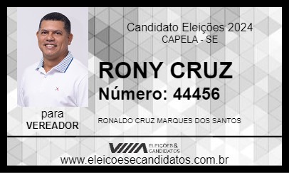 Candidato RONY CRUZ 2024 - CAPELA - Eleições