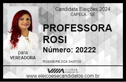 Candidato PROFESSORA ROSI 2024 - CAPELA - Eleições