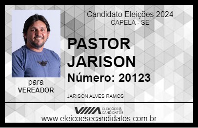 Candidato PASTOR JARISON 2024 - CAPELA - Eleições