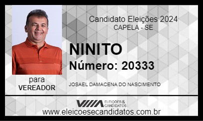 Candidato NINITO 2024 - CAPELA - Eleições