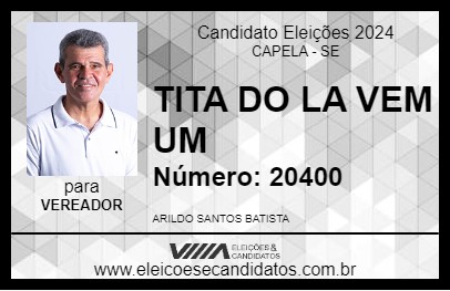 Candidato TITA DO LA VEM UM 2024 - CAPELA - Eleições