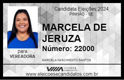 Candidato MARCELA DE JERUZA 2024 - PINHÃO - Eleições