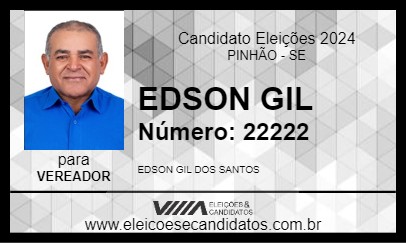 Candidato EDSON GIL 2024 - PINHÃO - Eleições