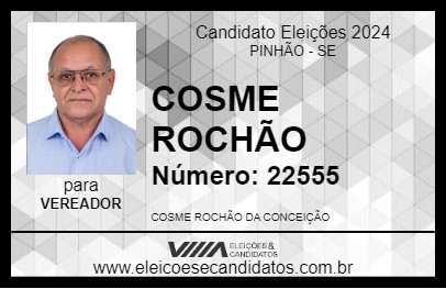 Candidato COSME ROCHÃO 2024 - PINHÃO - Eleições