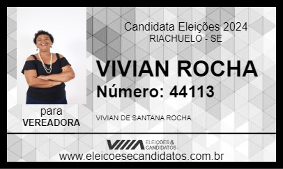 Candidato VIVIAN ROCHA 2024 - RIACHUELO - Eleições