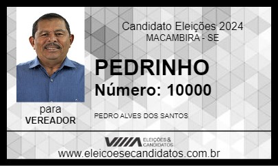 Candidato PEDRINHO 2024 - MACAMBIRA - Eleições