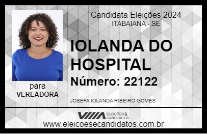 Candidato IOLANDA DO HOSPITAL 2024 - ITABAIANA - Eleições