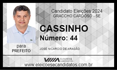 Candidato CASSINHO 2024 - GRACCHO CARDOSO - Eleições