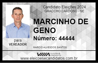 Candidato MARCINHO DE GENO 2024 - GRACCHO CARDOSO - Eleições