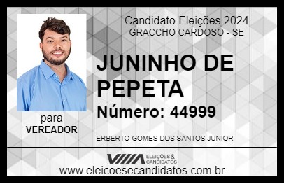 Candidato JUNINHO DE PEPETA 2024 - GRACCHO CARDOSO - Eleições