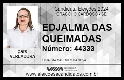 Candidato EDJALMA DAS QUEIMADAS 2024 - GRACCHO CARDOSO - Eleições