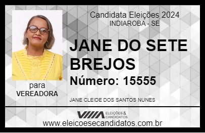 Candidato JANE DO SETE BREJOS 2024 - INDIAROBA - Eleições