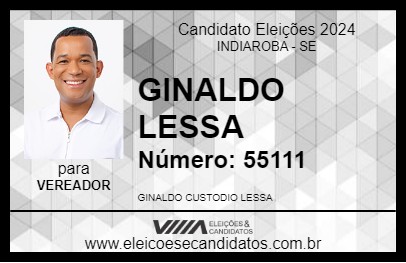 Candidato GINALDO LESSA 2024 - INDIAROBA - Eleições