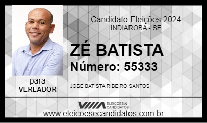 Candidato ZÉ BATISTA 2024 - INDIAROBA - Eleições