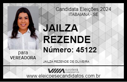 Candidato JAILZA REZENDE 2024 - ITABAIANA - Eleições