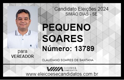 Candidato PEQUENO SOARES 2024 - SIMÃO DIAS - Eleições