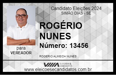 Candidato ROGÉRIO NUNES 2024 - SIMÃO DIAS - Eleições