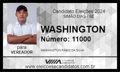 Candidato WASHINGTON 2024 - SIMÃO DIAS - Eleições