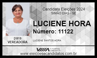 Candidato LUCIENE HORA 2024 - SIMÃO DIAS - Eleições