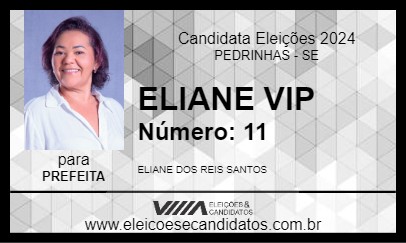 Candidato ELIANE VIP 2024 - PEDRINHAS - Eleições