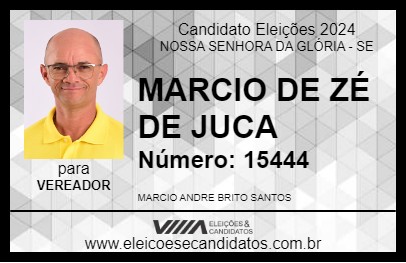 Candidato MARCIO DE ZÉ DE JUCA 2024 - NOSSA SENHORA DA GLÓRIA - Eleições