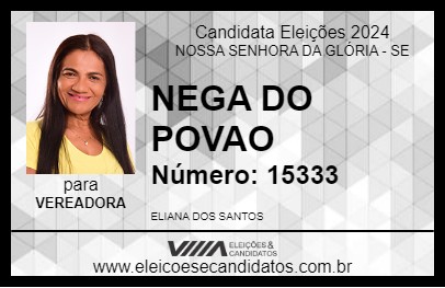 Candidato NEGA DO POVAO 2024 - NOSSA SENHORA DA GLÓRIA - Eleições