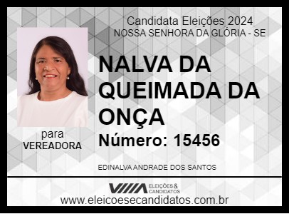 Candidato NALVA DA QUEIMADA DA ONÇA 2024 - NOSSA SENHORA DA GLÓRIA - Eleições