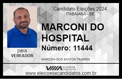 Candidato MARCONI DO HOSPITAL 2024 - ITABAIANA - Eleições