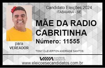 Candidato MÃE DA RADIO CABRITINHA 2024 - ITABAIANA - Eleições