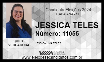 Candidato JESSICA TELES 2024 - ITABAIANA - Eleições