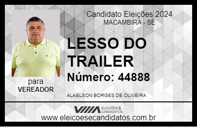 Candidato LESSO DO TRAILER 2024 - MACAMBIRA - Eleições