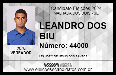 Candidato LEANDRO DOS BIU 2024 - MALHADA DOS BOIS - Eleições