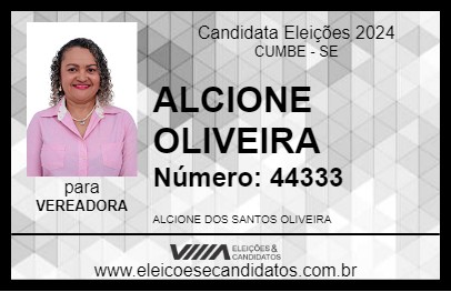 Candidato ALCIONE OLIVEIRA 2024 - CUMBE - Eleições