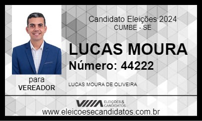 Candidato LUCAS MOURA 2024 - CUMBE - Eleições