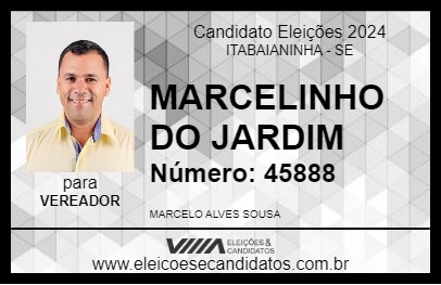 Candidato MARCELINHO DO JARDIM 2024 - ITABAIANINHA - Eleições