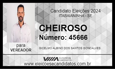 Candidato CHEIROSO 2024 - ITABAIANINHA - Eleições