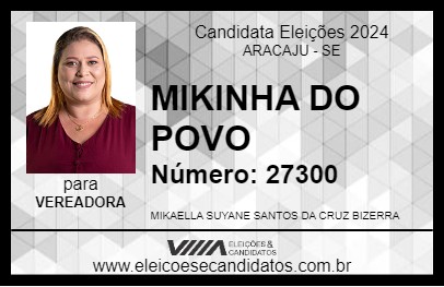 Candidato MIKINHA DO POVO 2024 - ARACAJU - Eleições