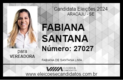 Candidato FABIANA SANTANA 2024 - ARACAJU - Eleições