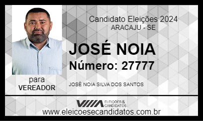 Candidato JOSÉ NOIA 2024 - ARACAJU - Eleições