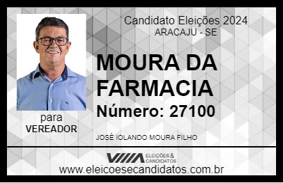 Candidato MOURA DA FARMACIA 2024 - ARACAJU - Eleições