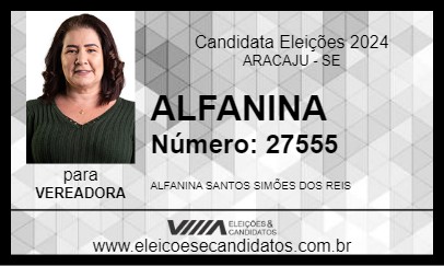 Candidato ALFANINA 2024 - ARACAJU - Eleições