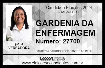 Candidato GARDENIA DA ENFERMAGEM 2024 - ARACAJU - Eleições