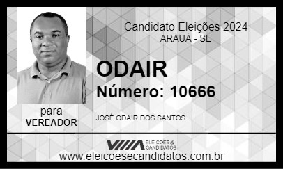 Candidato ODAIR 2024 - ARAUÁ - Eleições