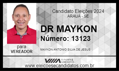 Candidato DR MAYKON 2024 - ARAUÁ - Eleições