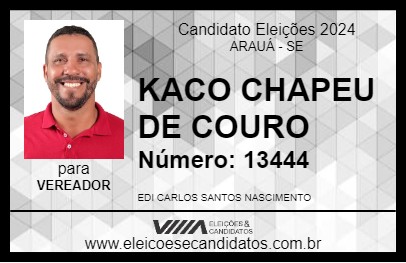 Candidato KACO CHAPEU DE COURO 2024 - ARAUÁ - Eleições