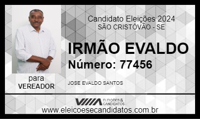 Candidato IRMÃO EVALDO 2024 - SÃO CRISTÓVÃO - Eleições