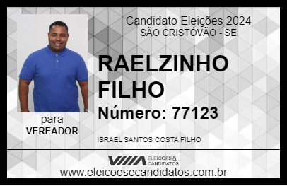 Candidato RAELZINHO FILHO 2024 - SÃO CRISTÓVÃO - Eleições